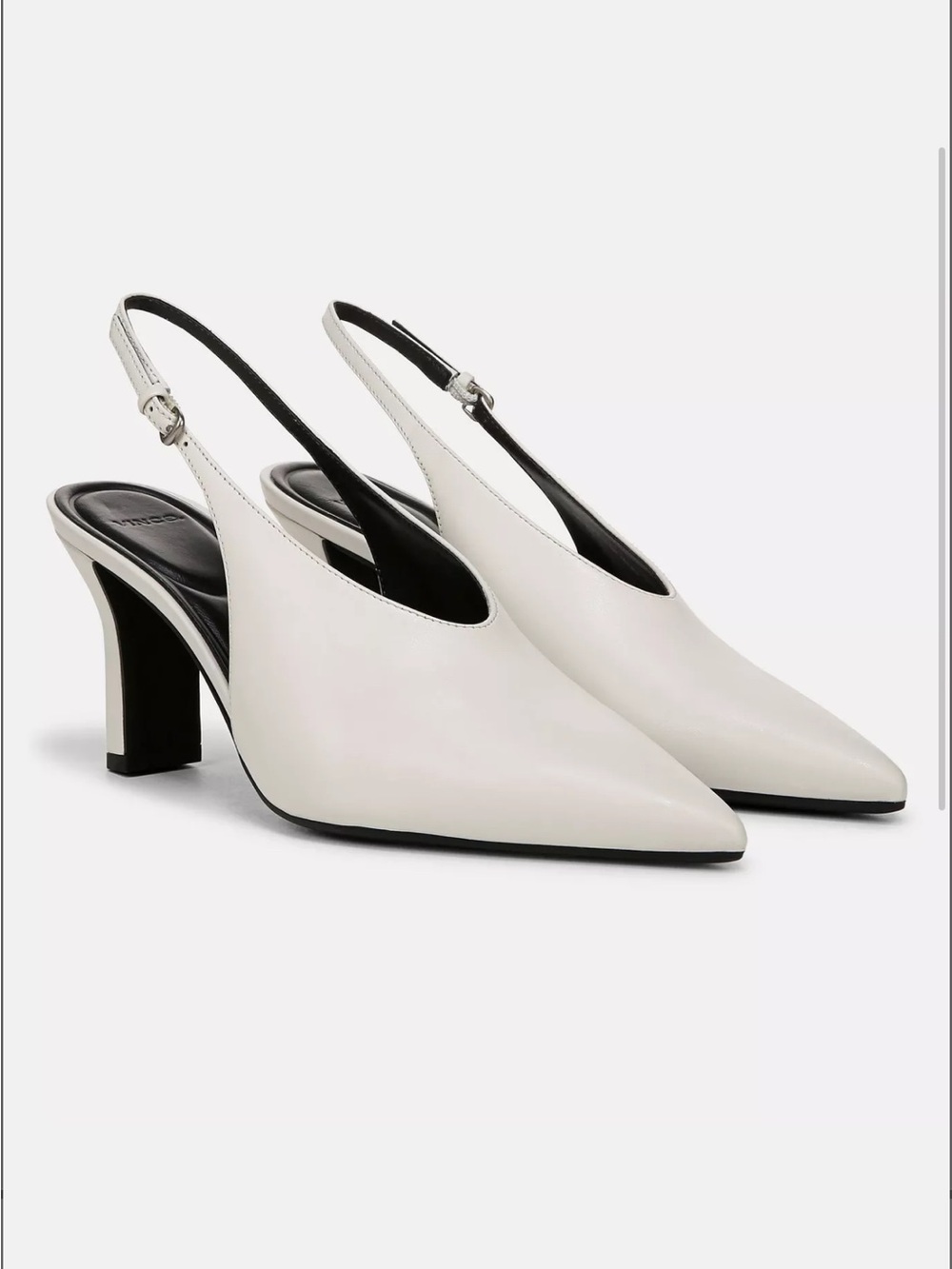 Vince Devi Leather Slingback Pump Milk White Size 7.5 - EU 38